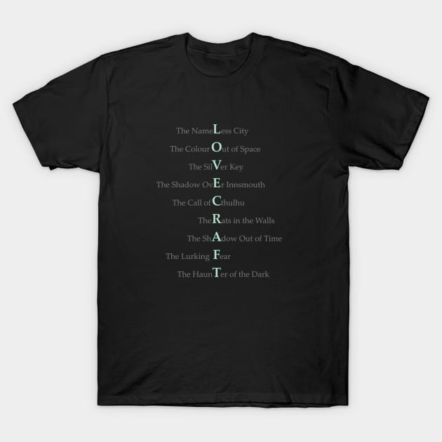 Lovecraft's Works T-Shirt by Desperado902